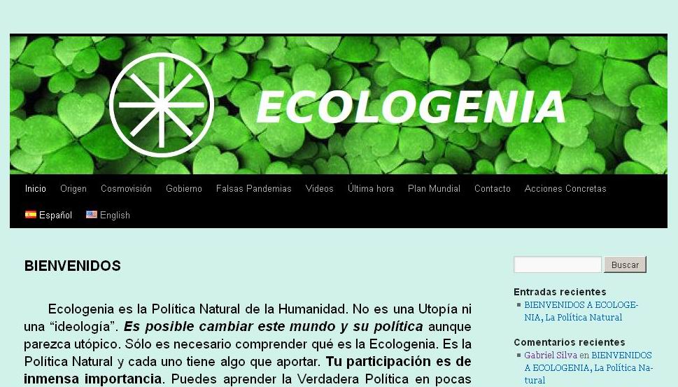 Web de ECOLOGENIA basada en la Ley Natural ( www.ecologenia.org )